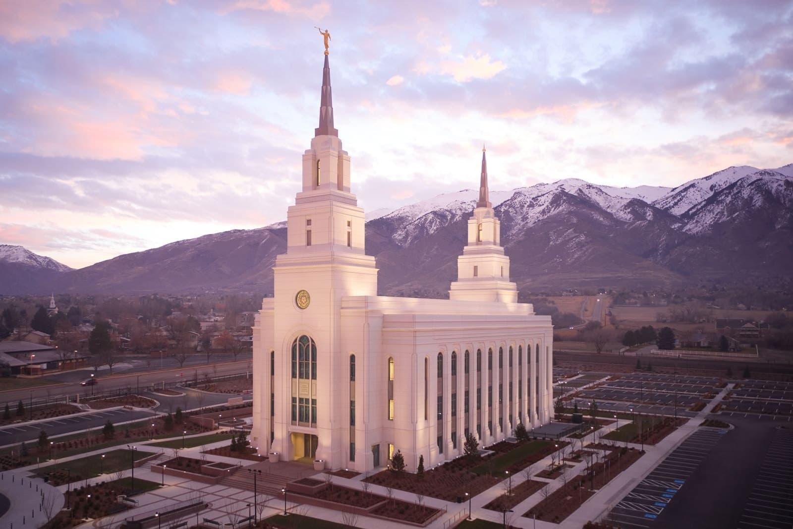 Layton Utah Temple in Utah, shown on its official venue website