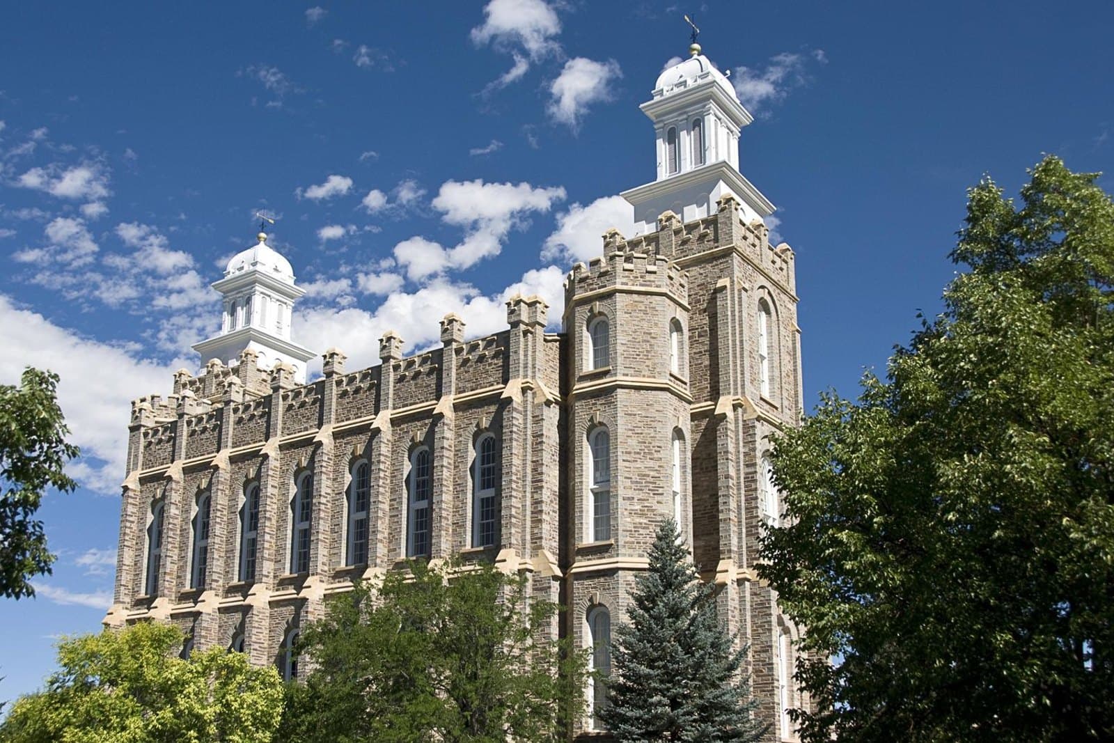 Logan Utah Temple in Utah, shown on its official venue website