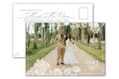 utah announcements wedding post card thankyou